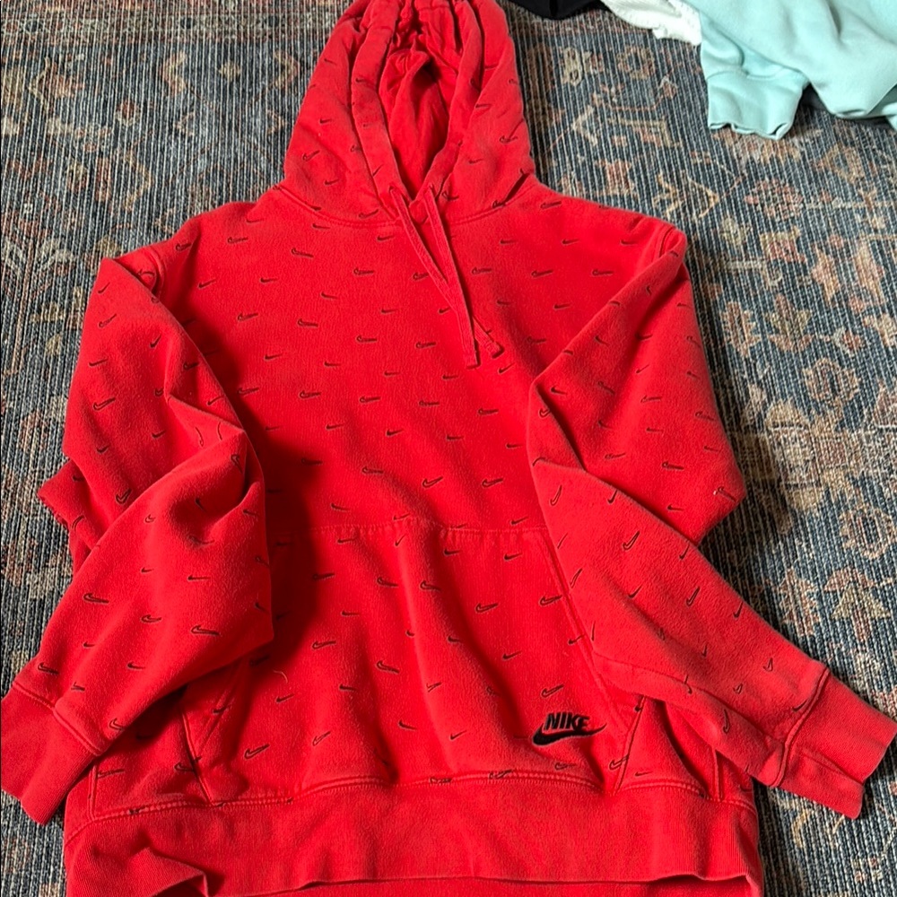 red nike hoodie!